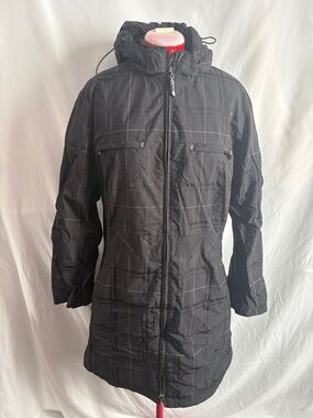 Women’s Black Ski & Snow Hooded Jacket - Water-Resistant Winter Coat